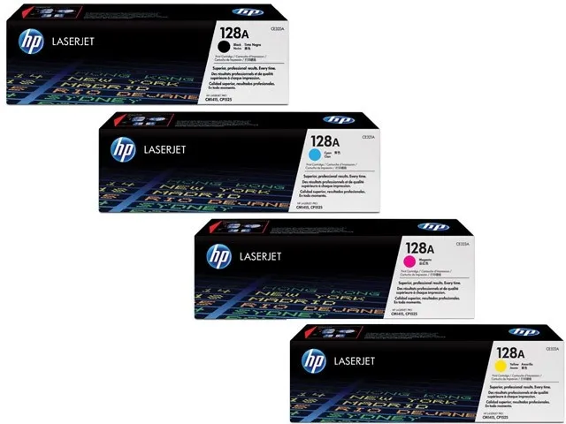סט 4 טונרים מקוריים HP CE320/321/322/323A 128A