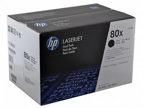 זוג טונרים מקוריים HP 80x CF280XD