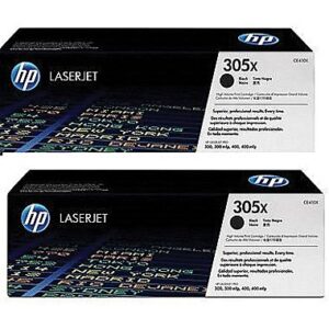 זוג טונרים שחור מקורי HP CE410XD 305X
