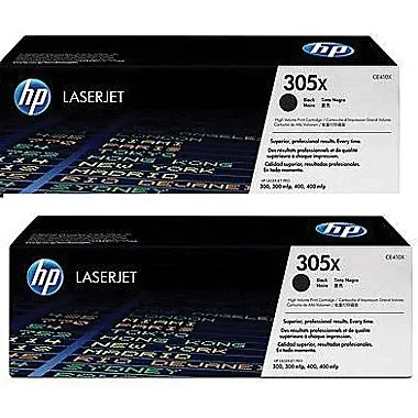 זוג טונרים שחור מקורי HP CE410XD 305X