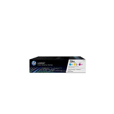 מארז שלישיית טונרים מקוריים HP 126A CF341A
