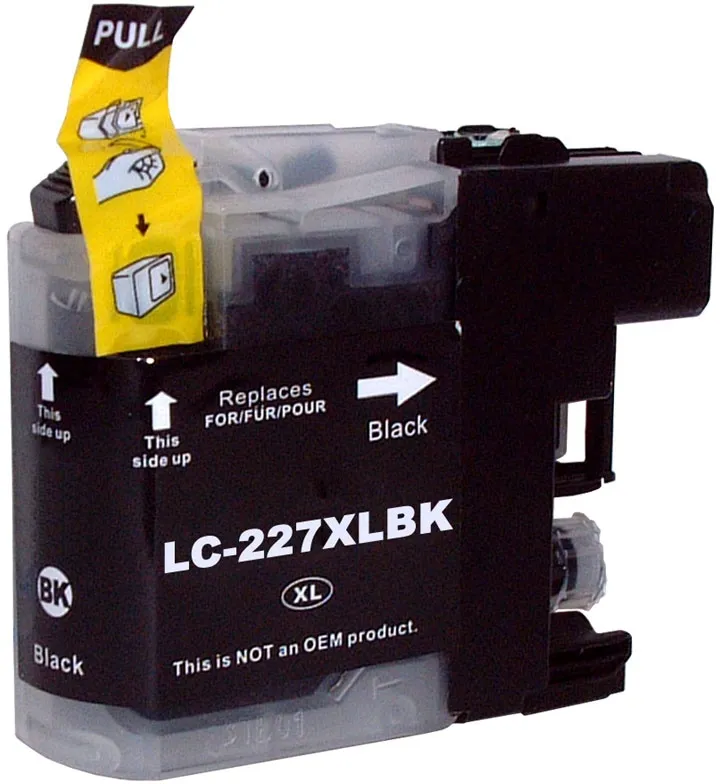מארזי 4 ראשי דיו שחור תואם Brother LC227XLBK