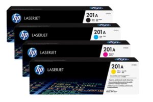 סט 4 טונרים מקוריים HP 201A