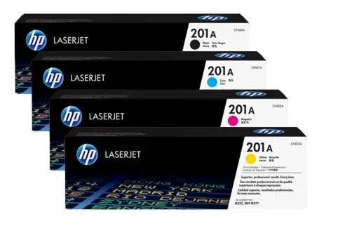 סט 4 טונרים מקוריים HP 201A