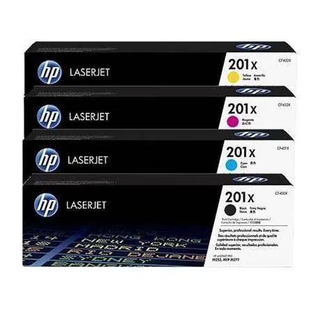 סט 4 טונרים מקוריים HP 201X