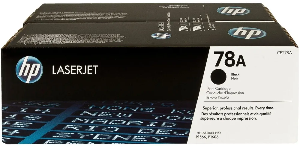 זוג טונרים שחור מקורי HP CE278AD