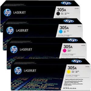 סט 4 טונרים מקוריים HP 305A