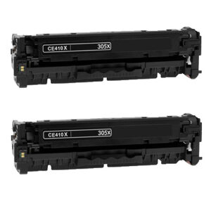 זוג טונרים שחורים תואמים HP CE410X 305X