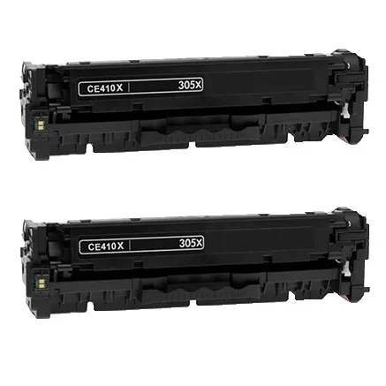 זוג טונרים שחורים תואמים HP CE410X 305X