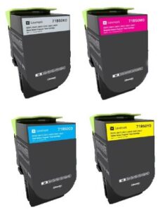 סט טונרים מקוריים למדפסות Lexmark CS/CX 317, 417, 517