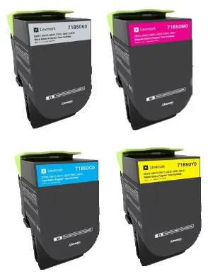 סט טונרים מקוריים למדפסות Lexmark CS/CX 317, 417, 517