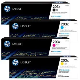 סט 4 טונרים מקוריים HP 203X