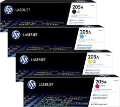 סט 4 טונרים מקוריים HP 205A