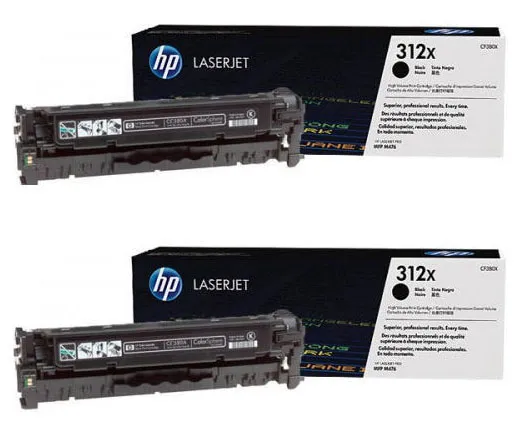 זוג טונרים שחור מקורי HP 312X CF380XD