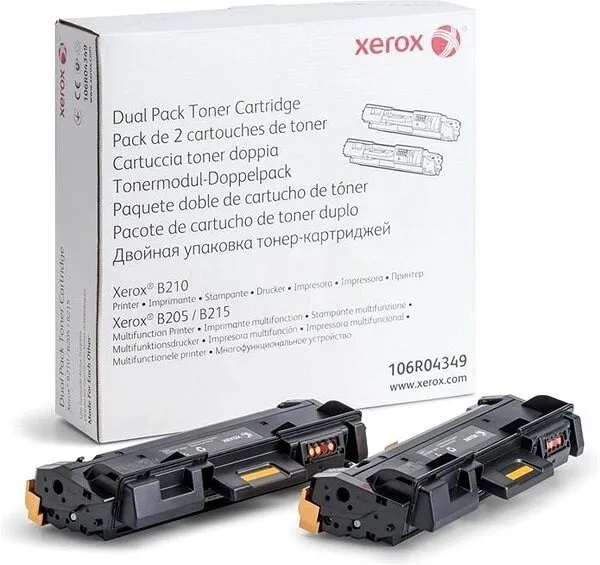 זוג טונרים שחור מקורי Xerox 106R04349 B205/210/215