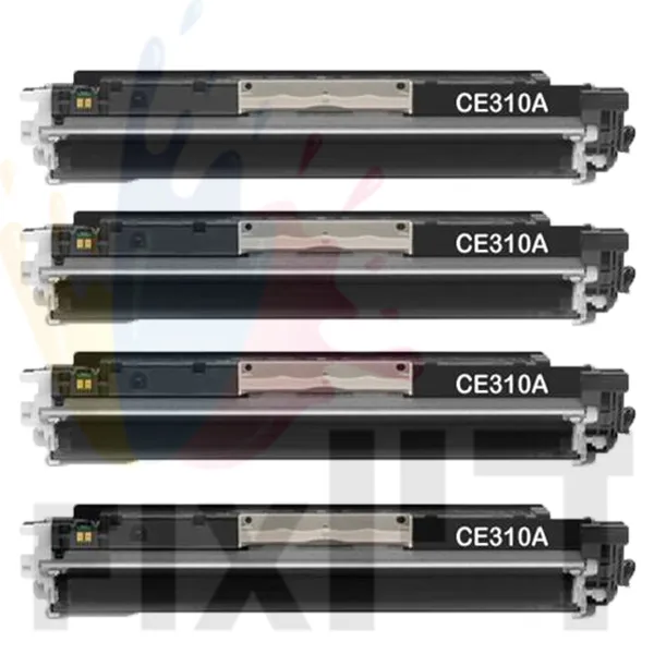ארבעה טונרים תואמים (HP CE310A (126A