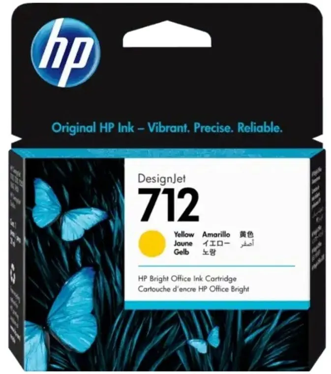 ראש דיו צהוב מקורי HP 3ED69A 712