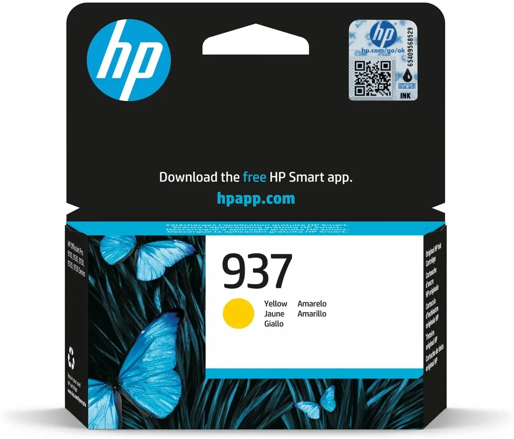 ראש דיו צהוב מקורי HP 937 4S6W4NE