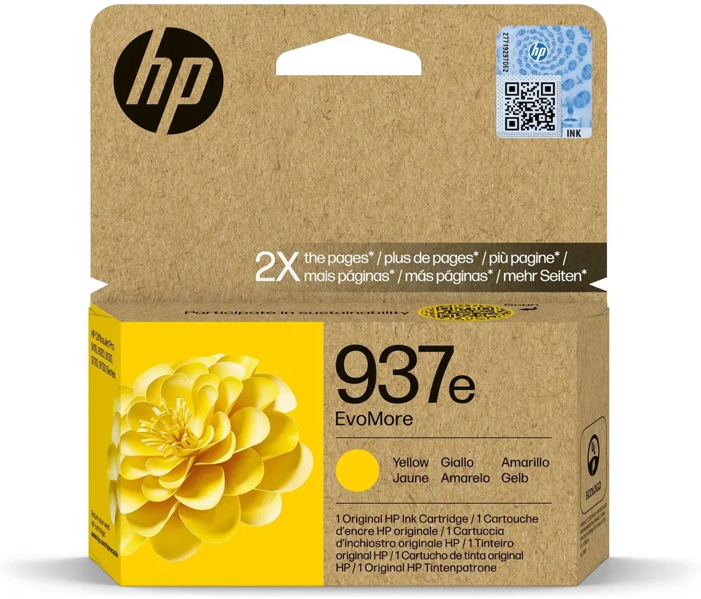 ראש דיו צהוב מקורי HP 937e 4S6W8NE