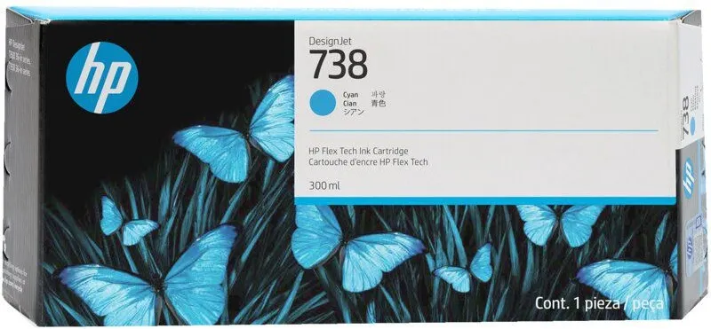 ראש דיו כחול מקורי HP 738 676M6A