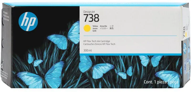 ראש דיו צהוב מקורי HP 738 676M8A