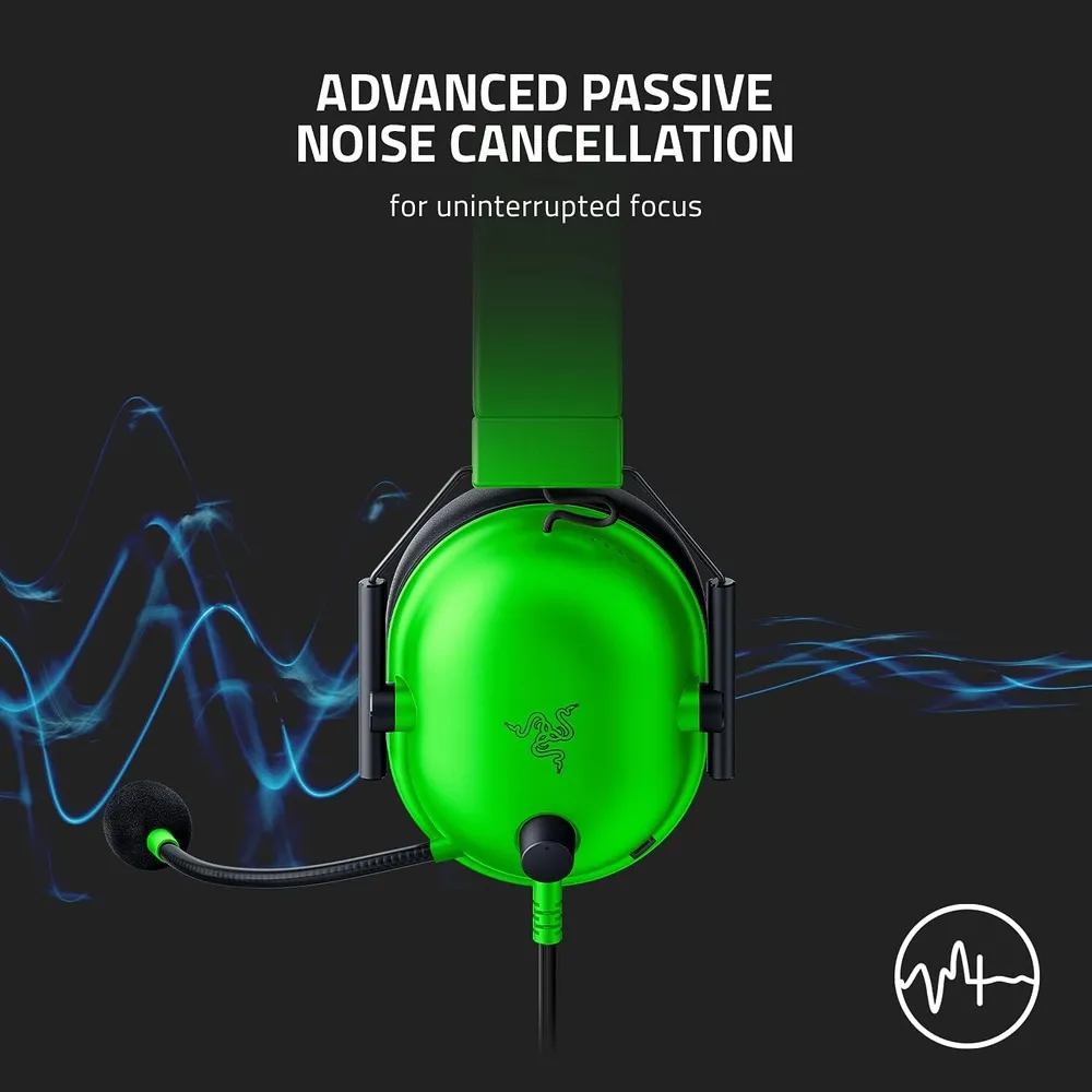 אוזניות גיימינג Razer BlackShark V2 X- צבע ירוק