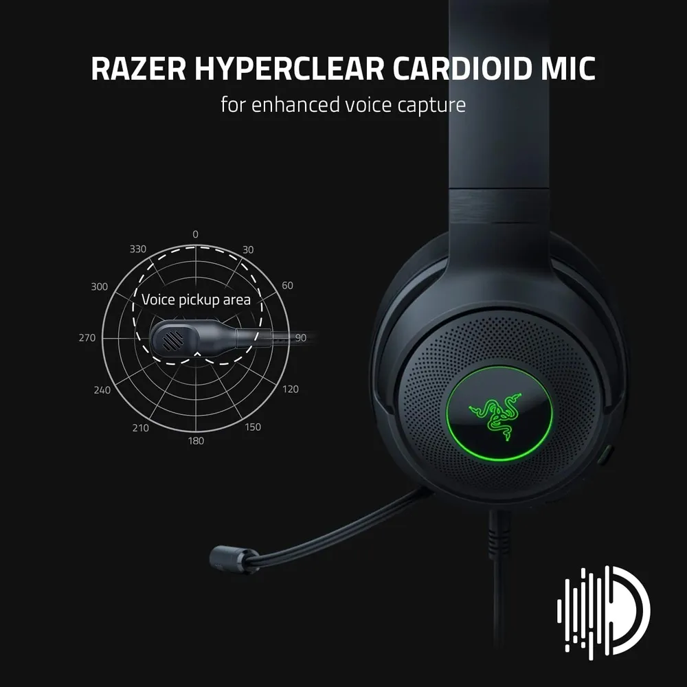 אוזניות גיימינג חוטיות Razer Kraken V3 X
