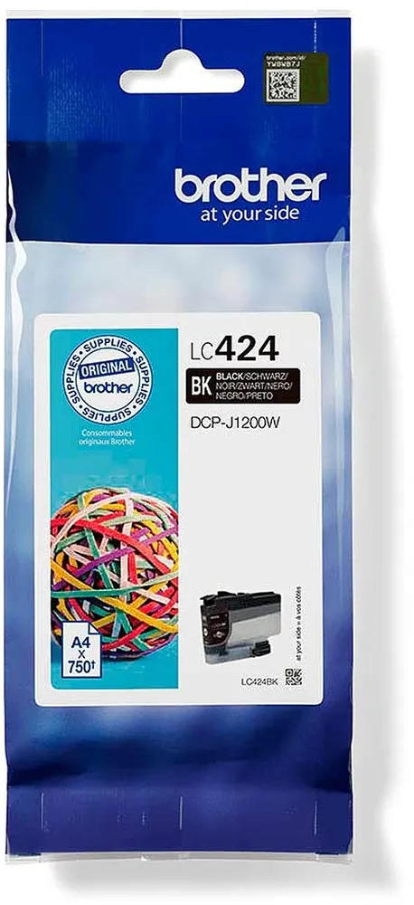 ראש דיו שחור מקורי Brother LC424BK