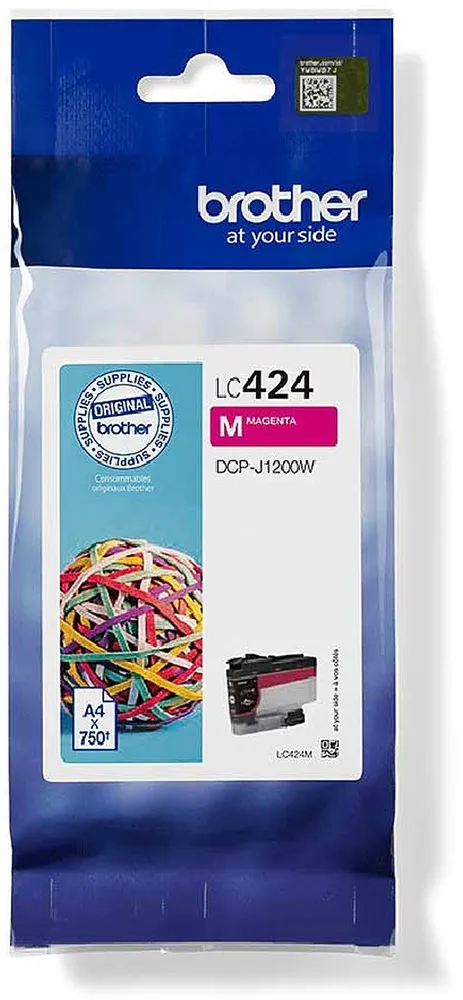 ראש דיו אדום מקורי Brother LC424M