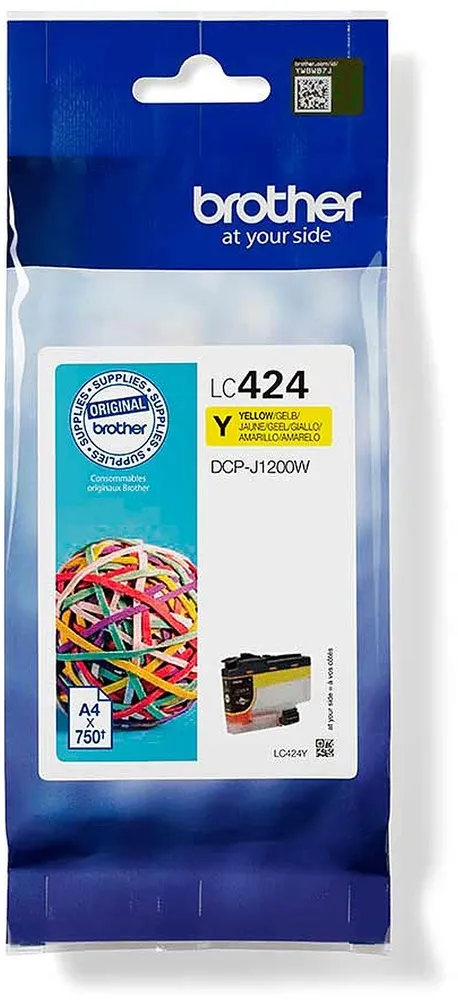 ראש דיו צהוב מקורי Brother LC424Y