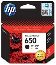 זוג ראשי דיו שחורים מקורים HP 650BK CZ101AE