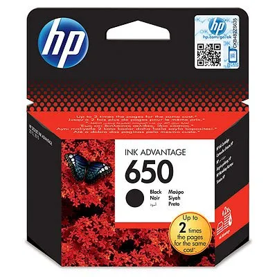 ראש דיו שחור מקורי HP 650BK CZ101AE