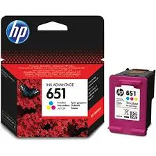 ראש דיו צבעוני מקורי HP 651 C2P11AE