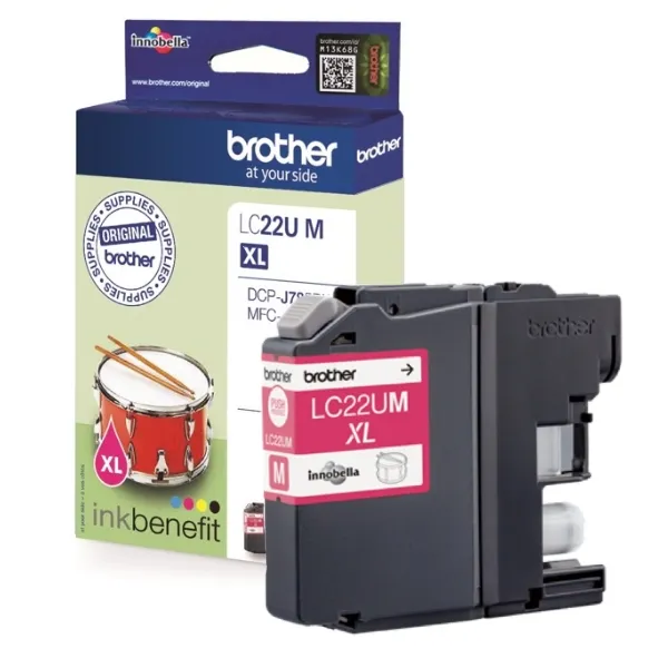 ראש דיו אדום מקורי Brother LC22UM XL