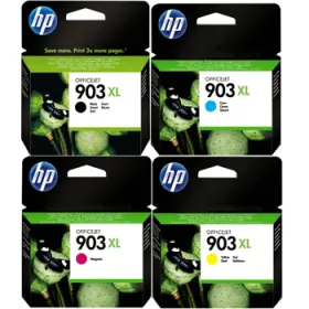 סט 4 ראשי דיו מקוריים HP 903XL