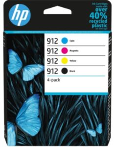 סט 4 ראשי דיו מקוריים HP 912 6ZC74AE
