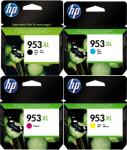 סט 4 ראשי דיו מקוריים HP 953XL