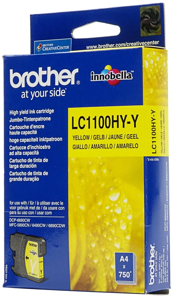 ראש דיו צהוב מקורי Brother LC1100HYY