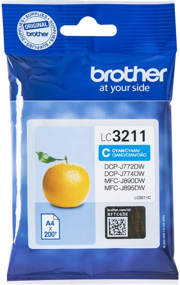 ראש דיו כחול מקורי Brother LC3211C