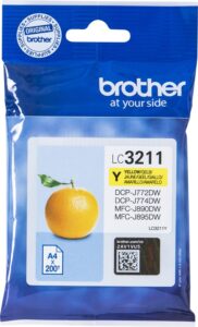 ראש דיו צהוב מקורי Brother LC3211Y