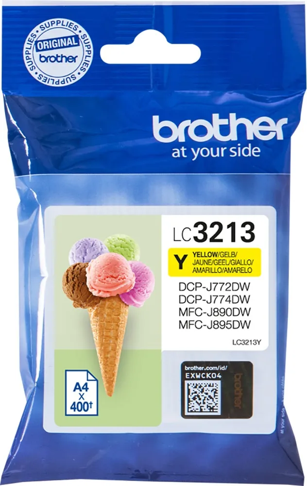 ראש דיו צהוב מקורי Brother LC3213Y