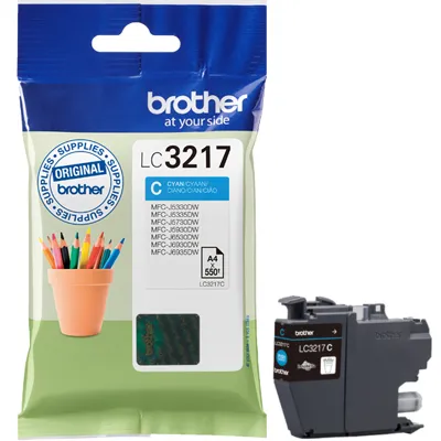 ראש דיו כחול מקורי Brother LC-3217C
