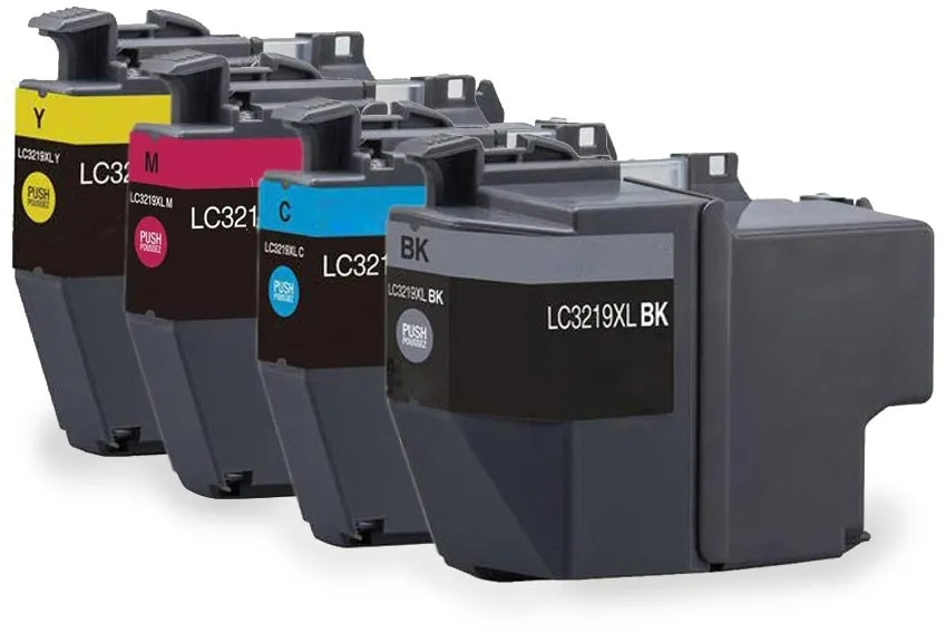 סט 4 ראשי דיו מקוריים Brother LC3219