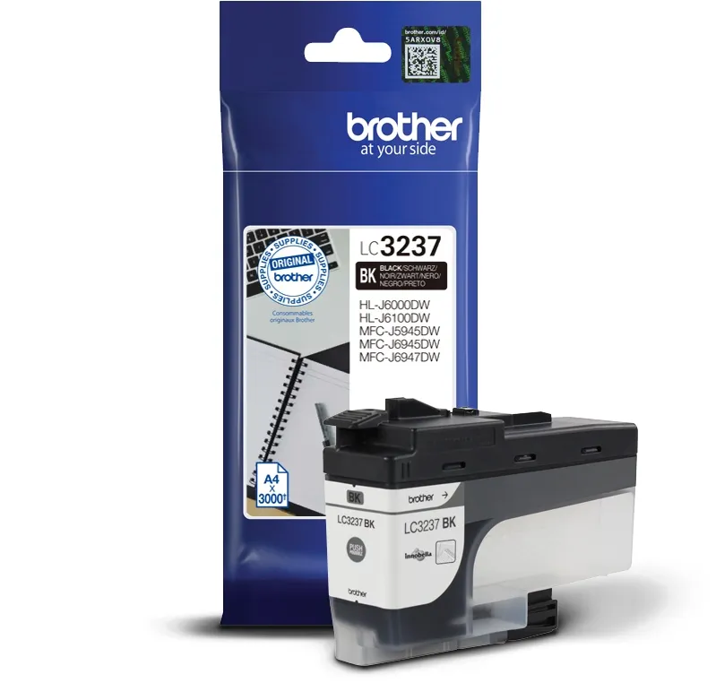 ראש דיו שחור מקורי Brother LC3237BK