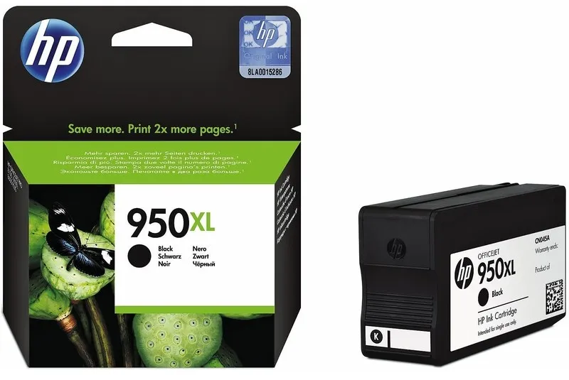 זוג ראשי דיו שחורים מקוריים HP 950XL