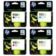 סט 4 ראשי דיו מקורי HP 950XL 951XL