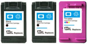 חבילת חסכון שני שחורים + צבעוני תואמים HP 123XL