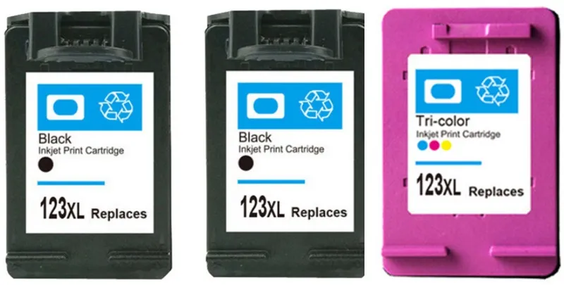חבילת חסכון שני שחורים + צבעוני תואמים HP 123XL
