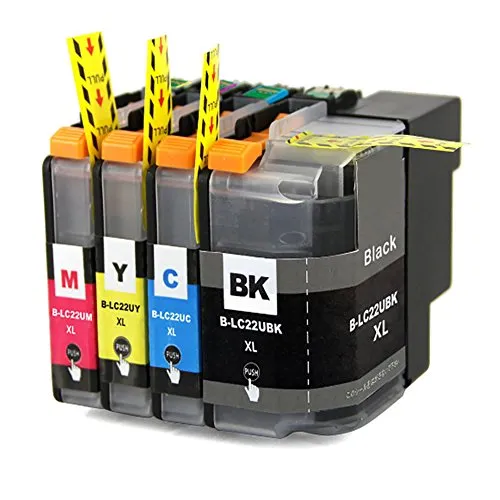 סט 4 ראשי דיו תואמים Brother LC22U XL