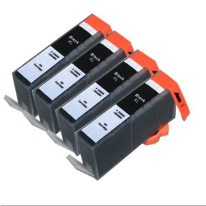 סט 4 ראשי דיו שחורים תואמים HP 655